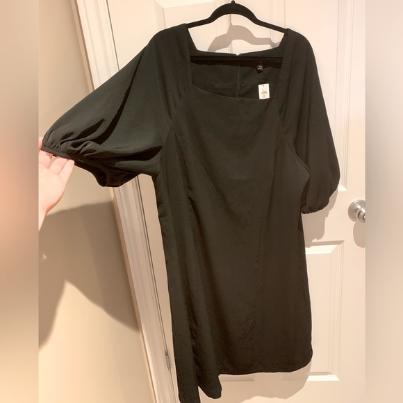 NWT Banana Republic Factory Square Neck Shift Dress in Black, XXL Tall - Picture 6 of 8